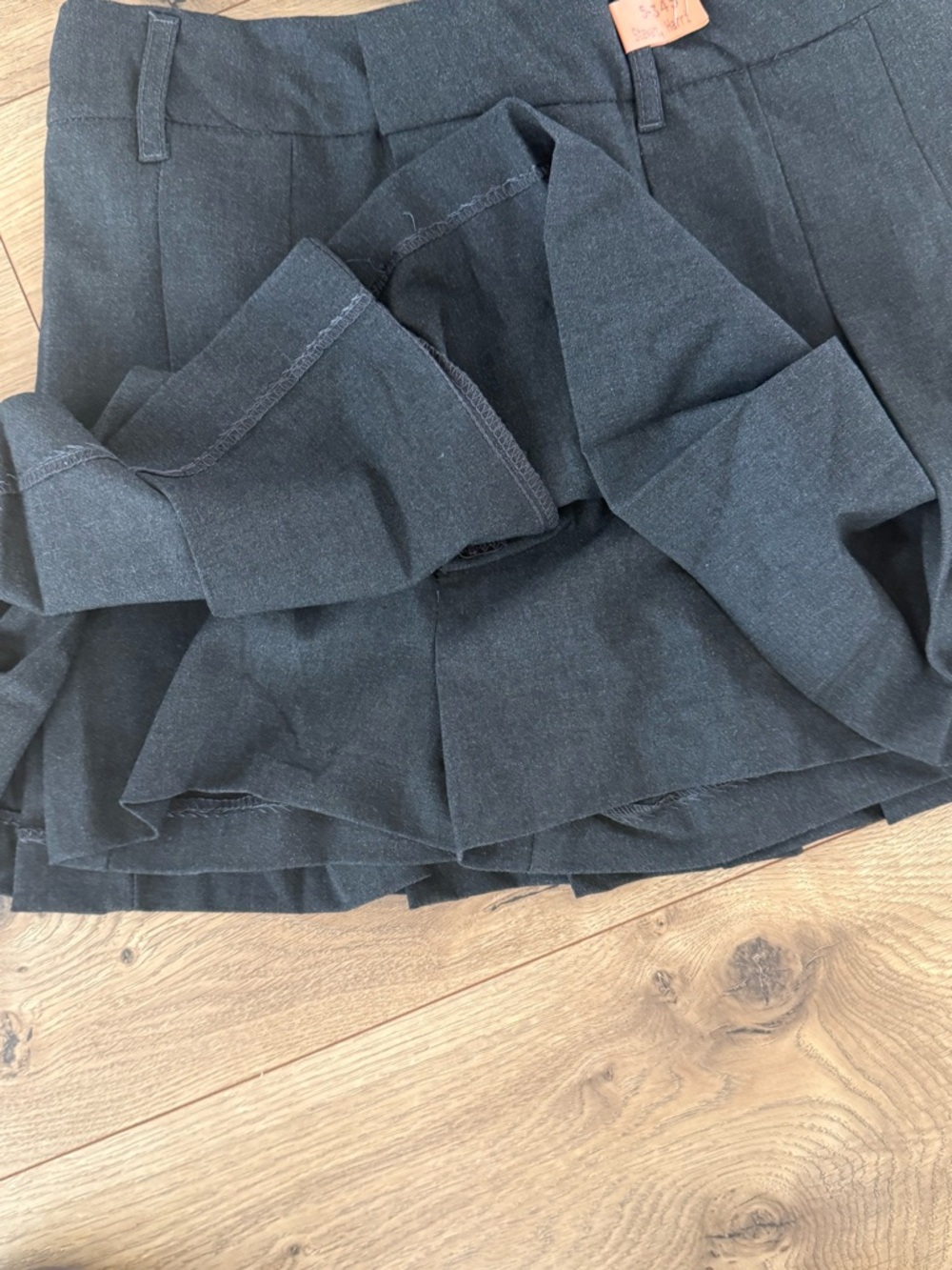 Zara Charcoal Tailored Vest and Pleated Mini Skirt Set - Picture 2 of 2